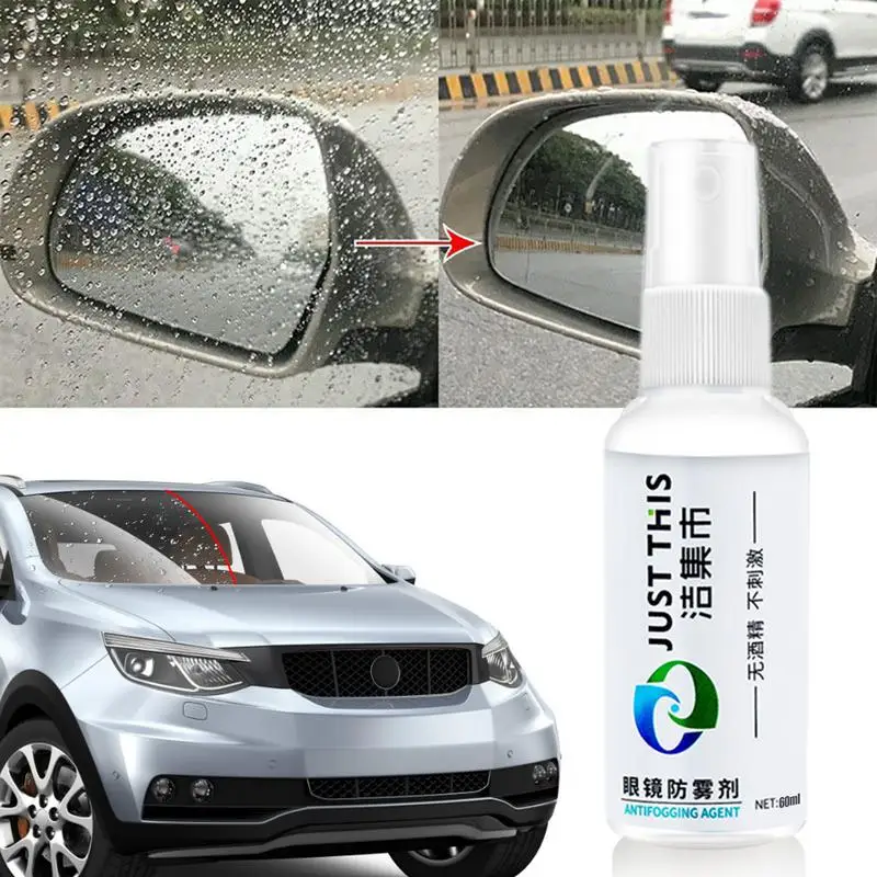 Motorcycle Antifog Film Helmet Glaco 60ml Anti Fog Spray Moto Agent Antirain Coating Windscreen Long-Lasting Anti Mist Spray