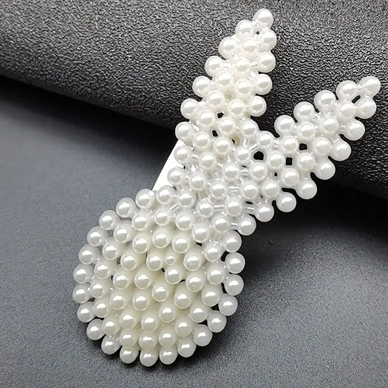 Hair Clips 5pcs Handmade Duckbill Clips Imitation Pearls Plus Iron Clips Hundred And One Hair Accessories