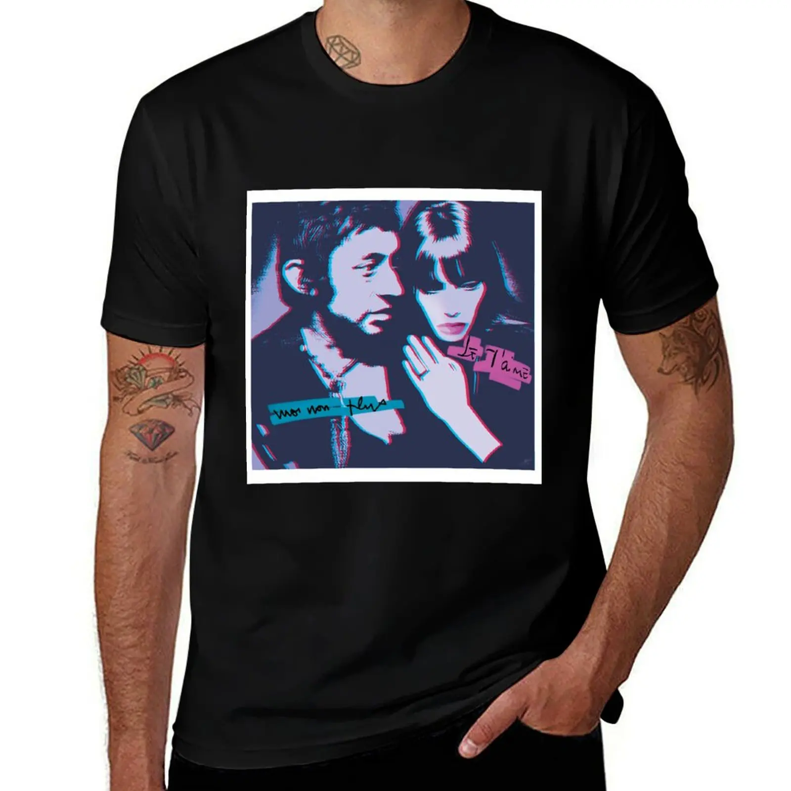 

Serge Gainsbourg & Jane Birkin Je t'aime moi non plus T-Shirt mens graphic t shirts man t shirts for men casual T-Shirt