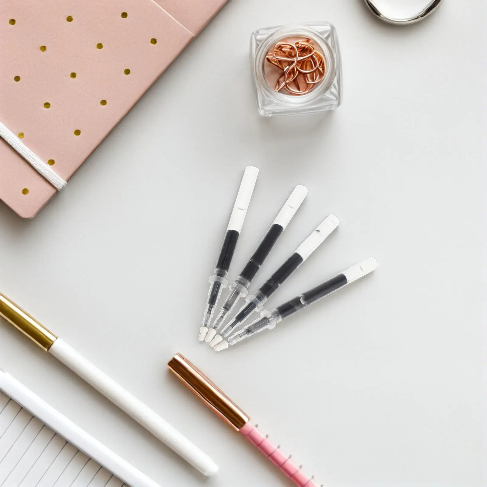 

10Pack Compact Gel Pen Refills Mini 0.5mm Black Quick Drying Smooth Fine Point Replacement for Sand Flow Pocket Pens