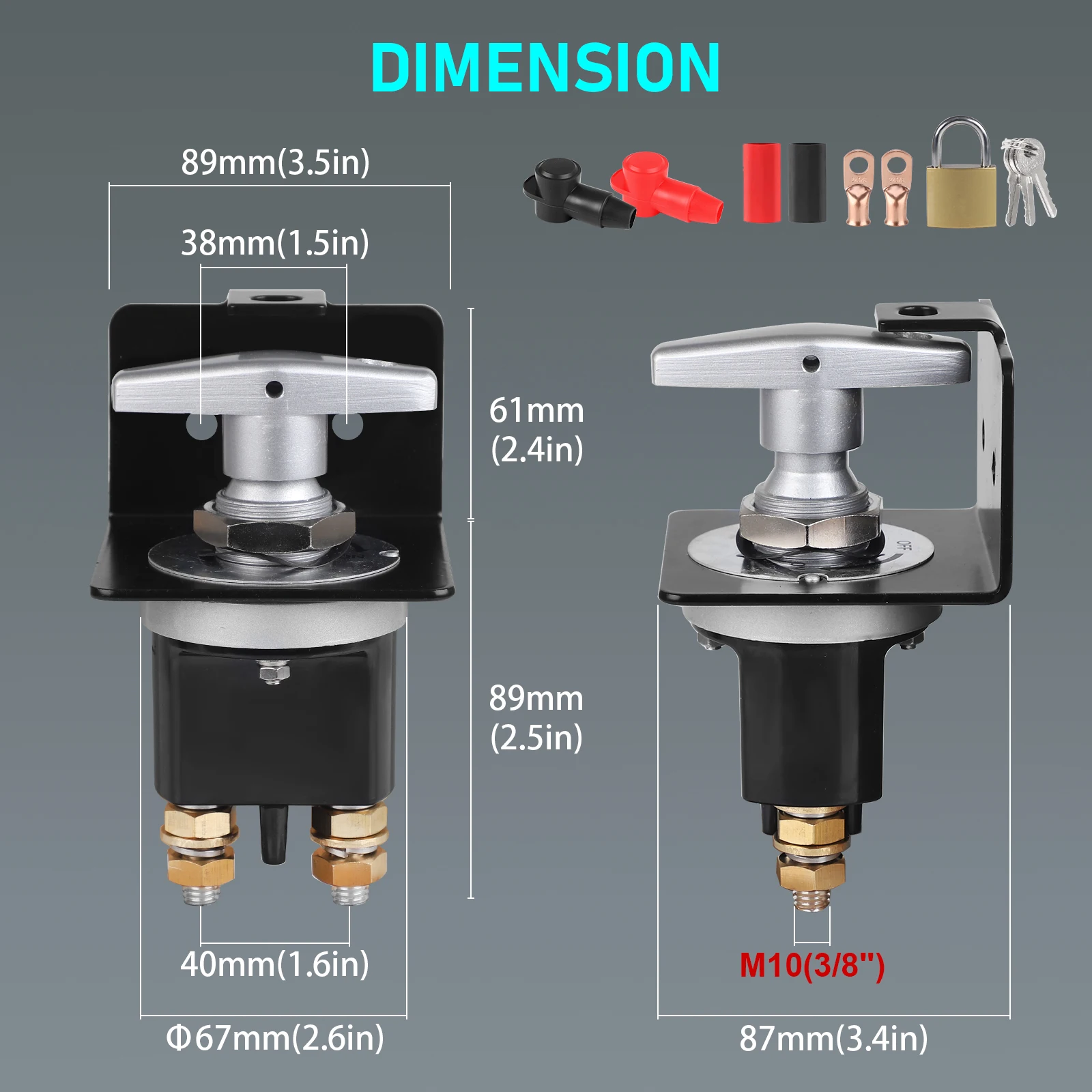 

12 В-48 В 250 А новый сверхмощный аккумуляторный изолятор, переключатель аккумулятора с замком кронштейна и ключом для кемпера, грузовика, лодки, аксессуар