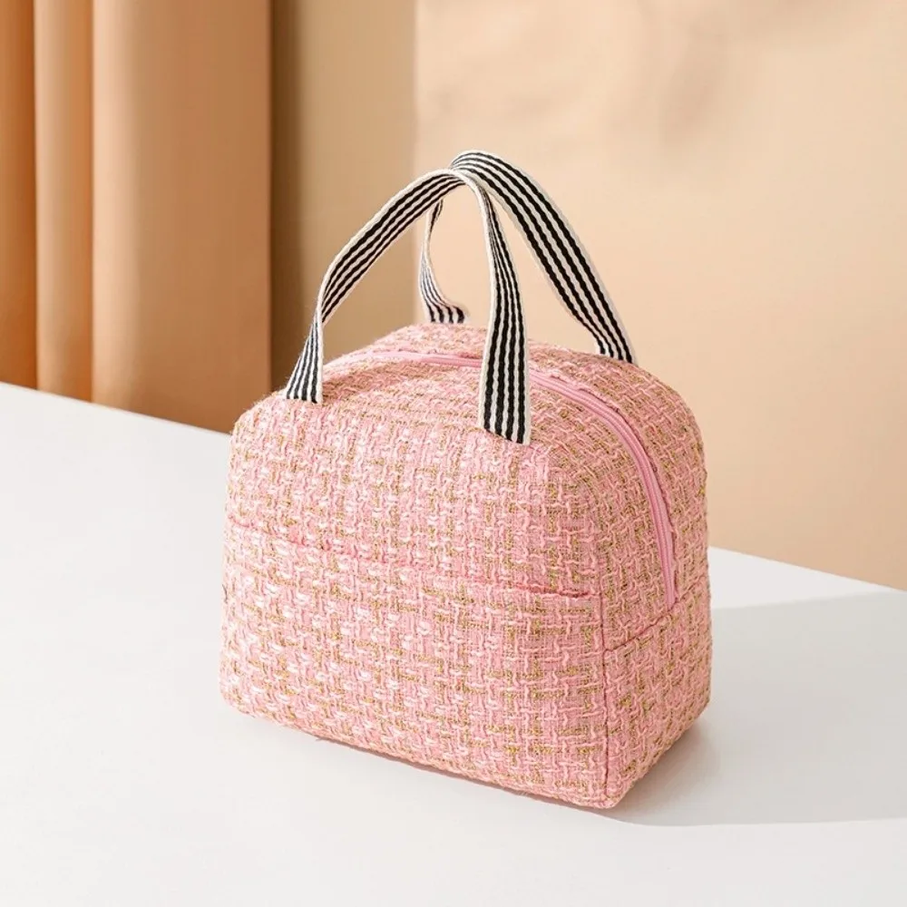 2PCS/SET Large Capacity Lunch Bag Small Fresh Style Fashion Cooling Picnic Bag Elegant Polyester Thermal Insulation Bag