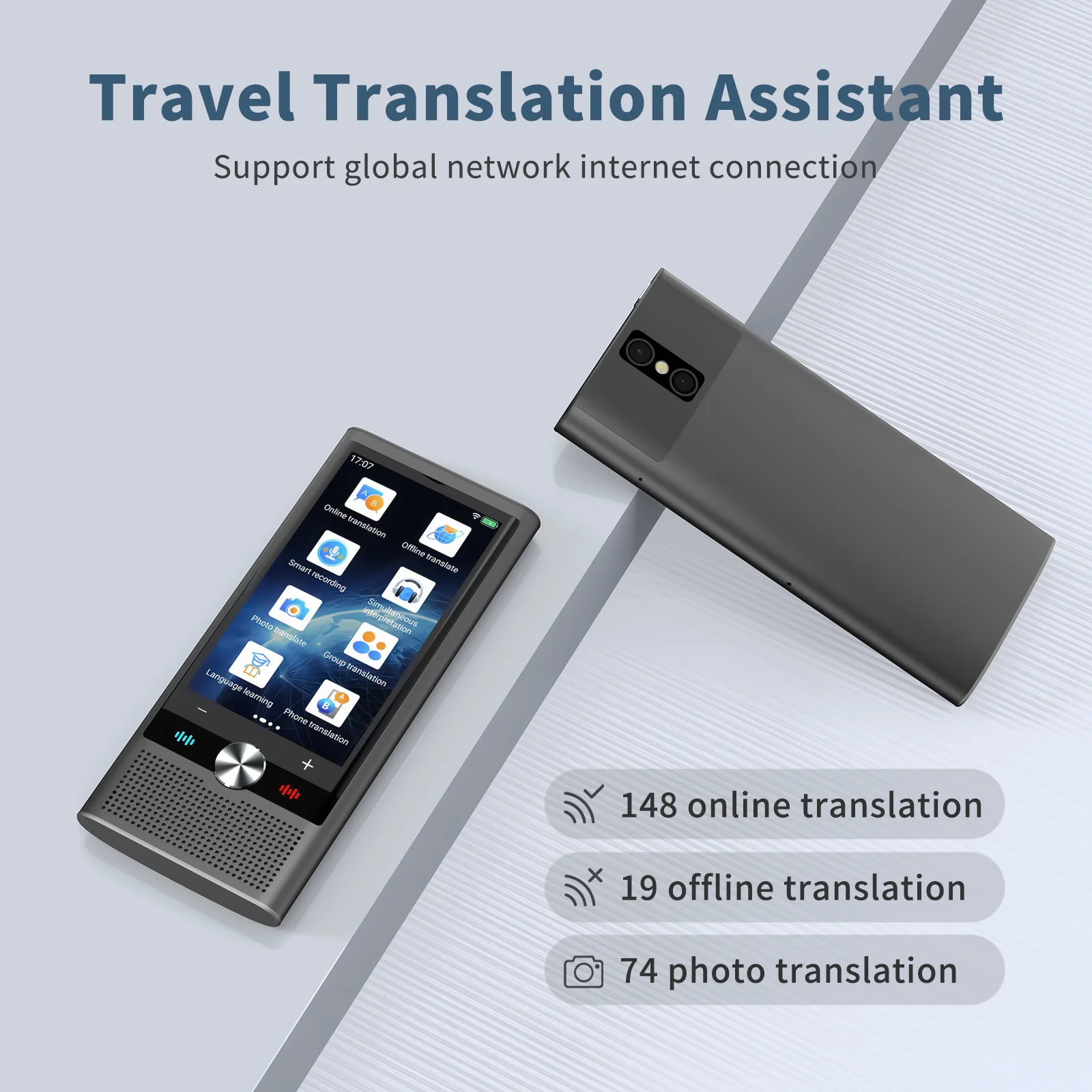 

﻿ S10 Smart Translator 148 Online 19 Offline Languages Voice Photo Recording Translation 4G WiFi Portable Instant Translate