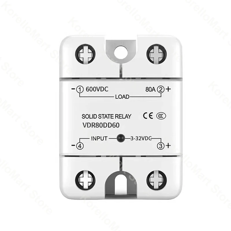 

Твердотельное реле SSR 600В DC-DC DD40A 60A 80A, высоковольтное промышленное реле постоянного тока