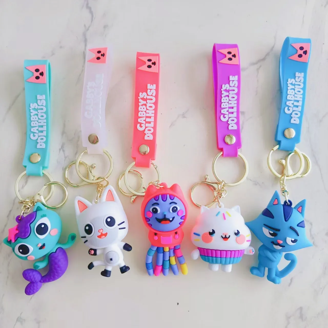 Lindo llavero de gato bolso encanto muñeca llavero mujer coche llavero Llaveros Anime Gato accesorios regalo