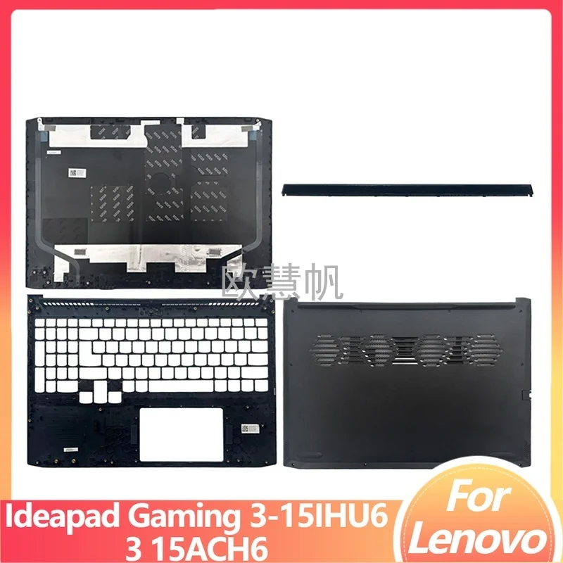 

M New Repalce Cover for Lenovo Ideapad Gaming 3-15IHU6 3 15ACH6 Laptop LCD Back Cover Palmrest Upper Cover Housing Case Black