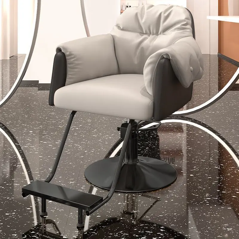Hair salon liftable rotating simple perm and dyeing chair Internet celebrity barber shop light luxury hair cutting chair hair - view 4