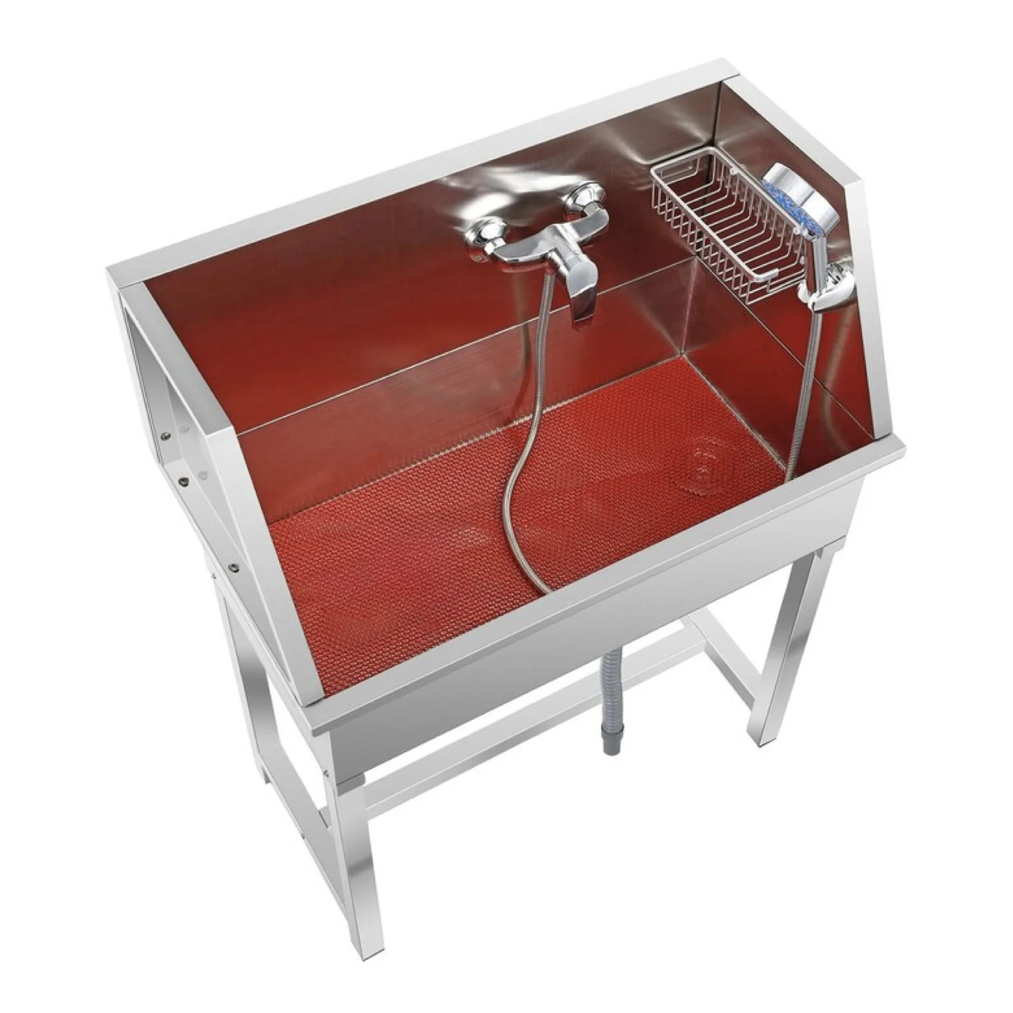 متعددة الوظائف Petproofing سبا الفولاذ المقاوم للصدأ الكلب الاستحمام حوض معدني كلب غسل ومحطة الاستمالة #5