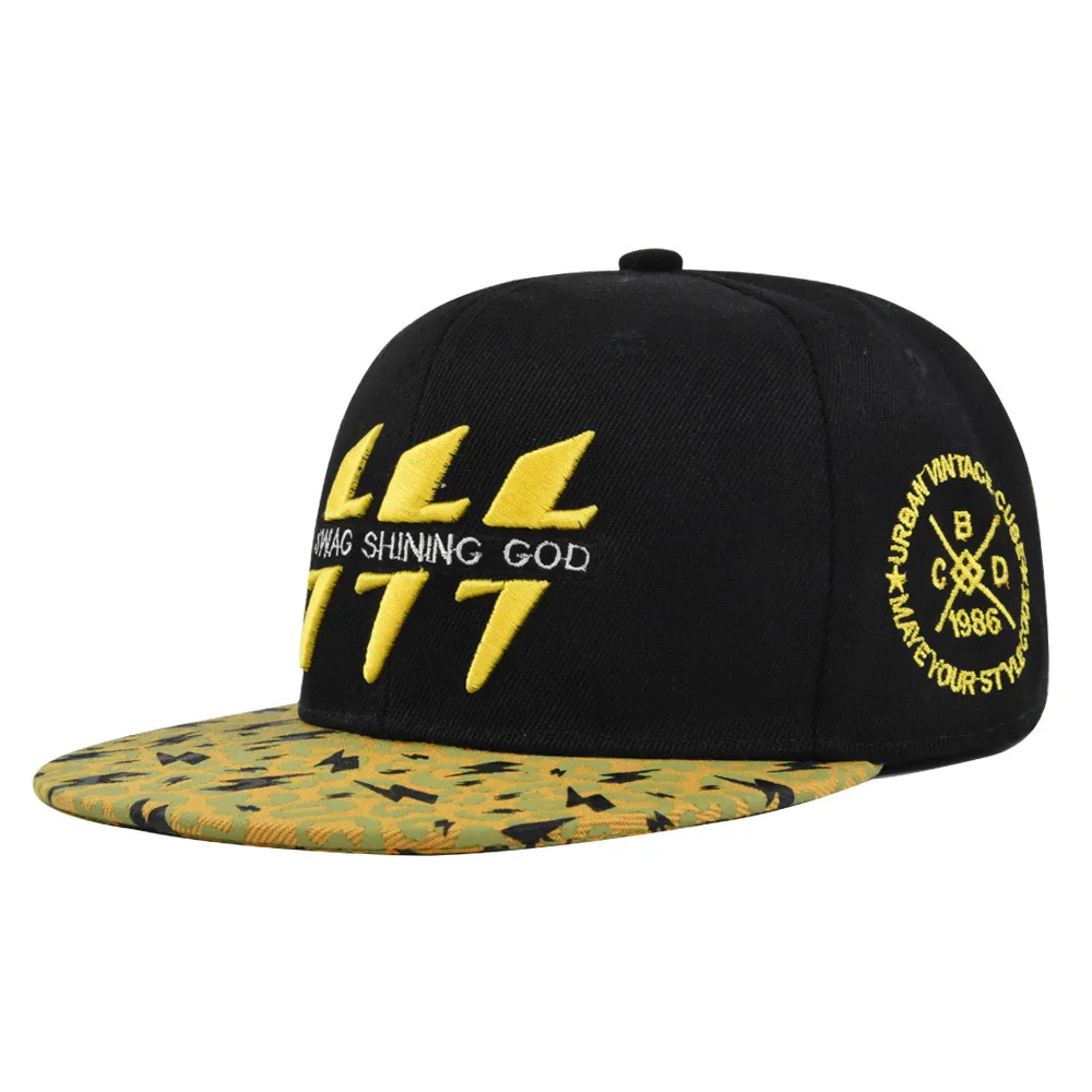 

Flat Baseball caps 3D Embroidery Hip hop Cap Adjustable Strapback Mens caps