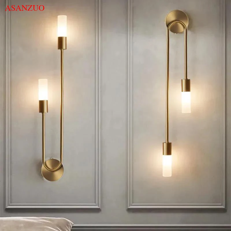 moderno led castical luz de parede ouro decoracao interior vaidade arandela sala estar cozinha hall quarto longa tira lampadas parede 01