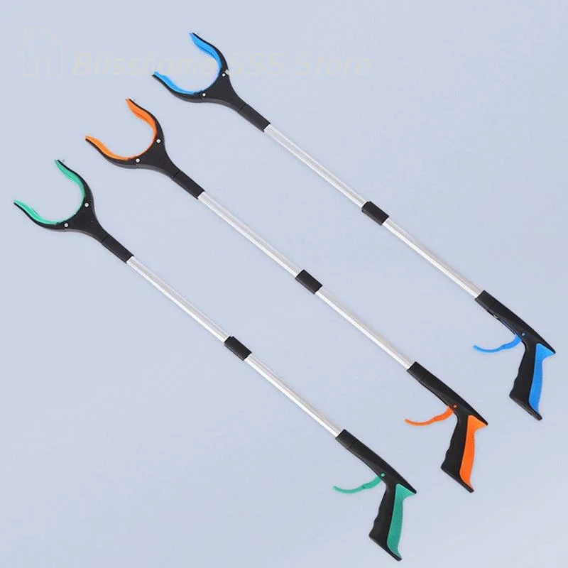 【S】Garbage Picker Gripper With 360 ° Rotating Clip Trash Grabber Pick Up Tools 80cm Lightweight Foldable Gripper Extender