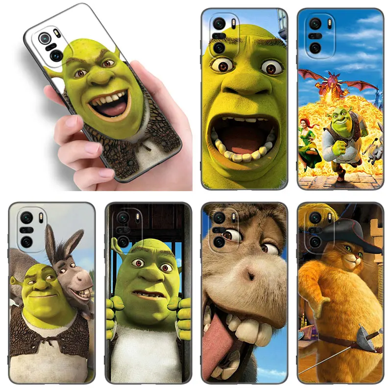 Anime S-shrek Art Black Silicone Phone Case For Xiaomi POCO X3 X4 NFC F4 GT F5 F6 M3 M4 M6 X5 X6 Pro 5G M5 C55 C65