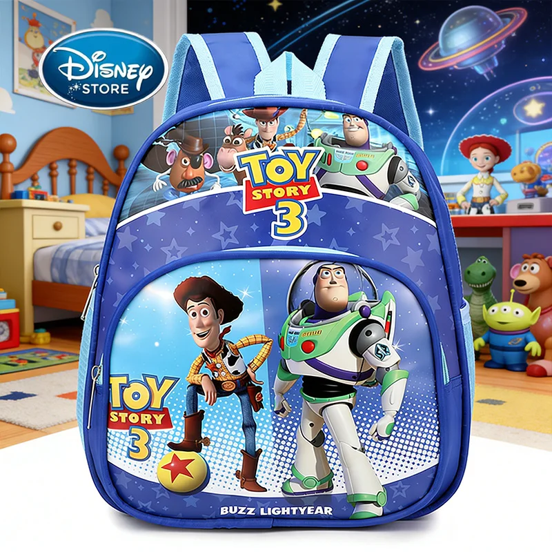 

Disney Toy Story 3 Kids Backpack - Woody & Buzz Lightyear School Bag For Toddlers/Kindergarten Bookbag With Adjustable Straps