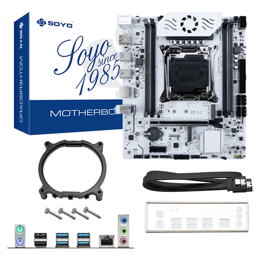 طقم اللوحة الأم للألعاب SOYO X99 C612 مع وحدة المعالجة المركزية E5 2650 V3 وDDR4 16G * 1 2133MHz ذاكرة NVME PCIE3.0 SATA3.0 TPM2.0 واجهة