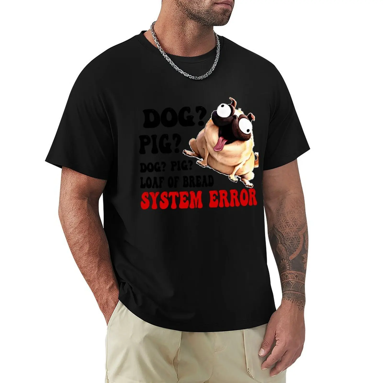 Gifts Women Dog Pig System Error Themitchells Fans The Machines Graphic For Fans T-Shirt Plus Size Workout Short Sleeve Top