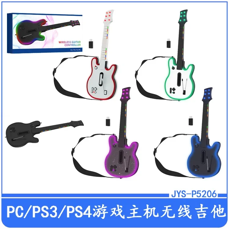 

JYS-P5206 Multi-platform For PS4 wireless guitar game console 2.4G for PS3 /PC suitable gameplay for rock band games 5 RGB light