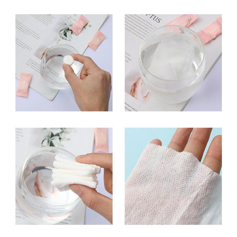 250/50pcs Portable Compressed Face Towels Disposable Cotton Coin Tissue Suitable For Travel Beauty Salon Makeup Remover Cleaning