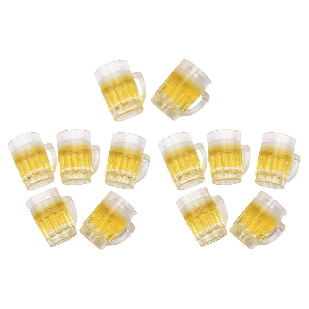 

Simulation Beer Mug Mini House Accessory Cup for Dollhouse Miniature Cups Tiny Desktop Mugs