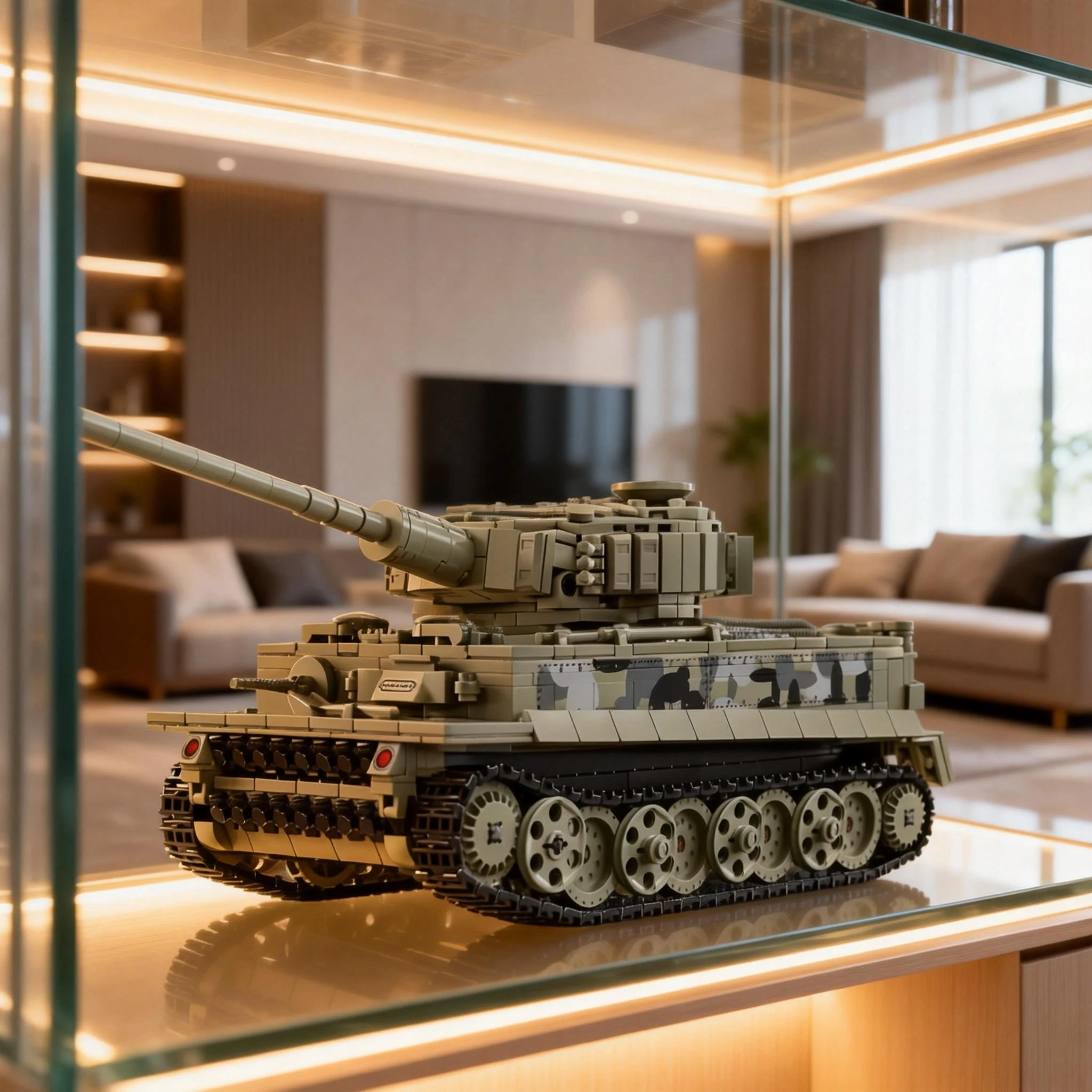 Militärserie Bausteinmodell Tiger Panzer Schwerer Panzer Bausteinset Kreatives Spielzeug aus dem Zweiten Weltkrieg Geeignet als Weihnachtsgeschenk