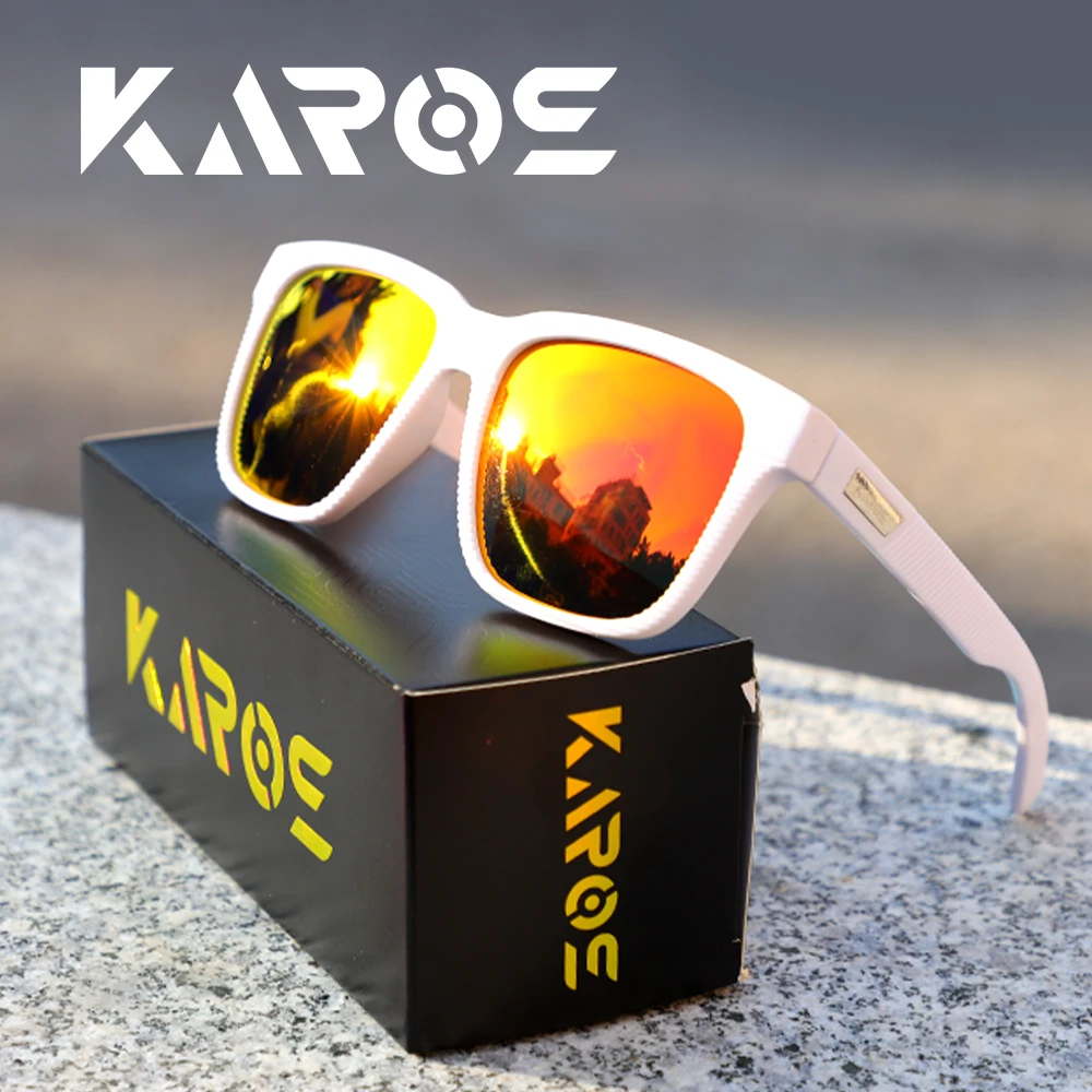 Karos Driving Polarisierte Sonnenbrille UV400-Schutz Winddichte Brille für Männer und Frauen Eckige Fahrradbrille mit Etui YZ2013