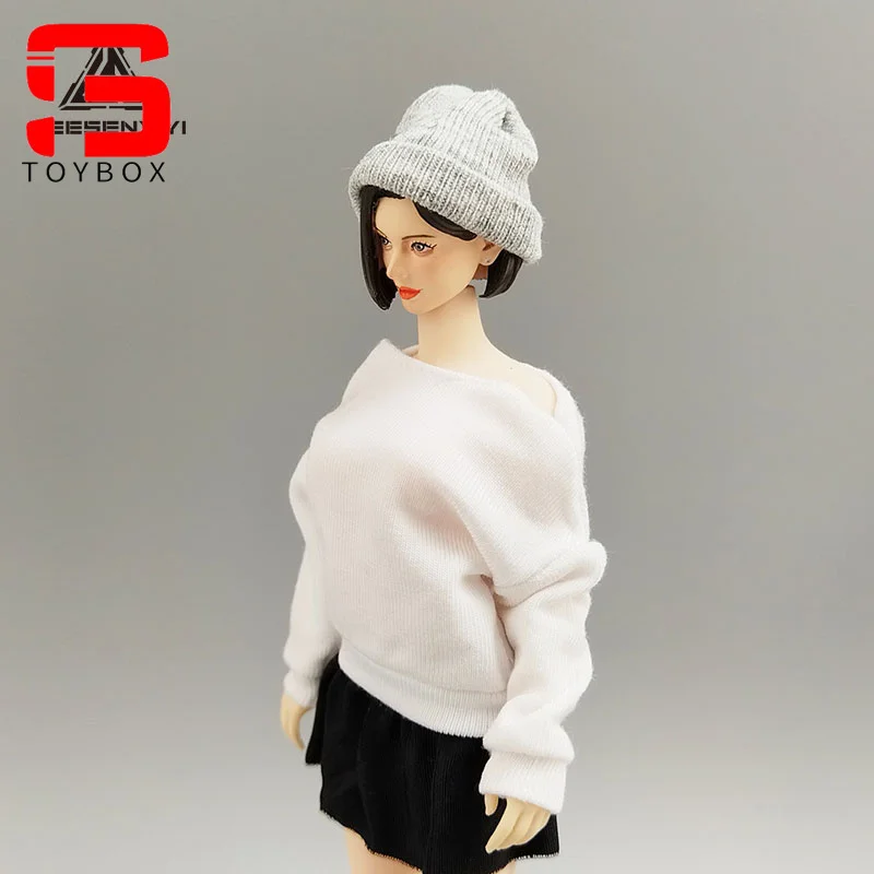 1/12 스케일 트렌디 콜드 모자 의류 액세서리 모델 맞는 6 ''남성 여성 군인 액션 피규어 바디 인형