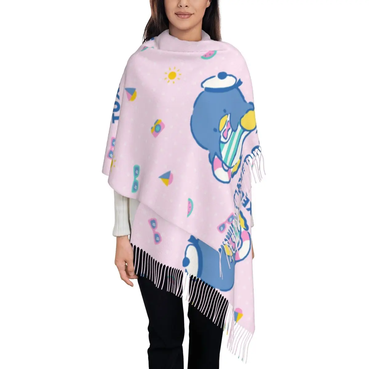 

Смокинг Сэм Пингвин, шали, женские зимние большие мягкие шарфы, пашмины, шаль, шарфы