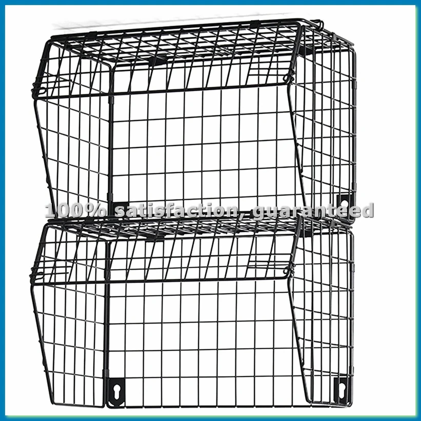 

Подвесная проволочная корзина-органайзер для хранения продуктов, сетчатый контейнер для одежды, полки для прачечной, гардеробной, офиса, дома, кухни - A69M