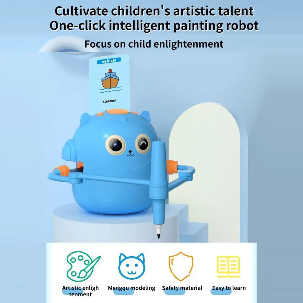 Kunststoff Smart Zeichnung Roboter Frühe Pädagogische Interaktive Spielzeug Intelligente Malerei Roboter Kunst Aufklärung Automatische Zeichnung Spielzeug