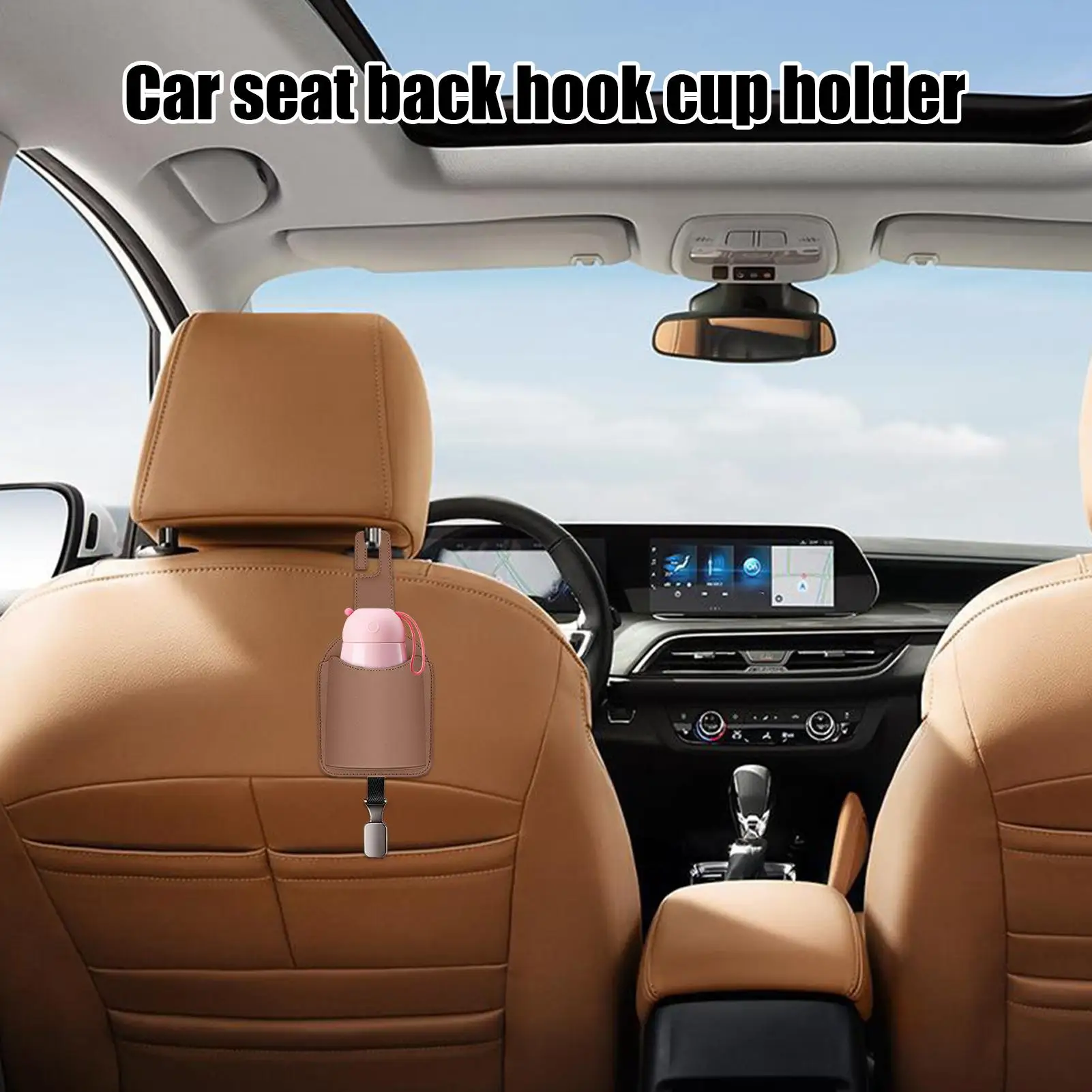 Backseat Cup Holder For Car Multifunctional Automotive Storage Car Storage Basket Beverage Holders For Travel Truck Interior