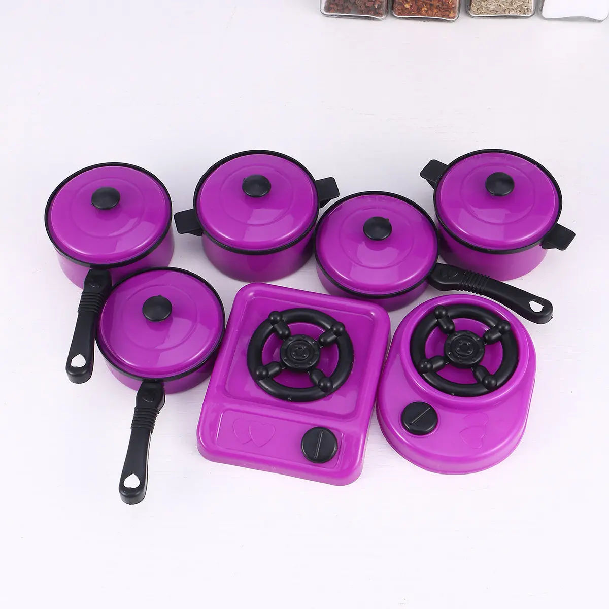 

13Pcs Lifelike Kitchen Utensils for Kids Simulation Cooking Set with Pots Pans Spatula Cutters Encourages Role Play Learning