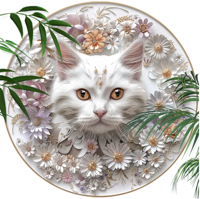 Customizable Pet Souvenir Tombstones - Circular Aluminum Decorative Paintings for Cats and Dogs - Pet Ornaments for Enthusiasts