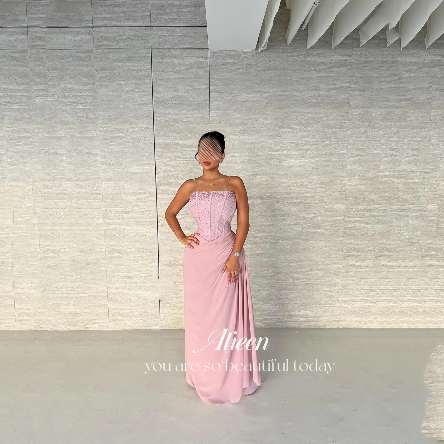 

Aileen Роскошные женские вечерние платья для особых случаев Ювелирные изделия с бриллиантами Vestidos De Festa Розовое платье для выпускного вечера по индивидуальному заказу Gala