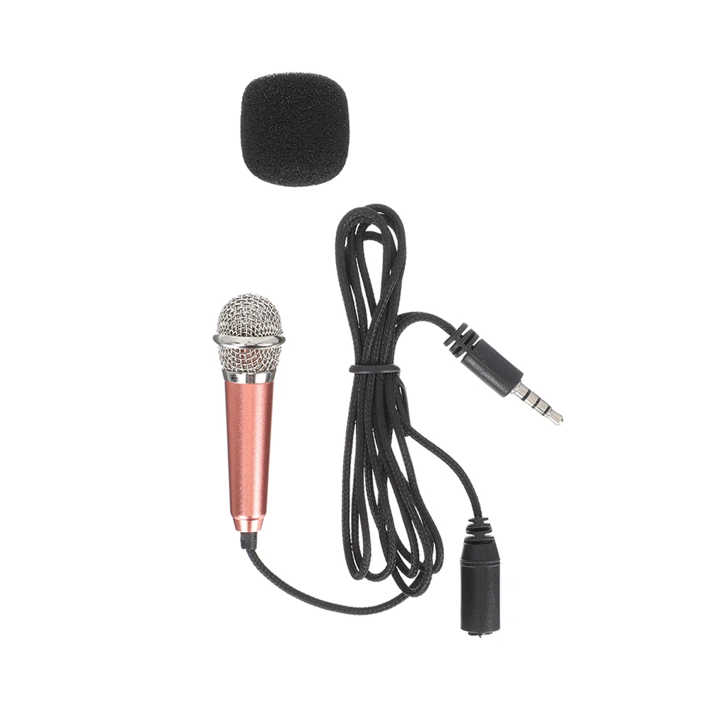 1Set Miniature Microphone Portable Computer Tablet Recording Video Recording Mini Microphone KTV Karaoke Handheld Mic party gift