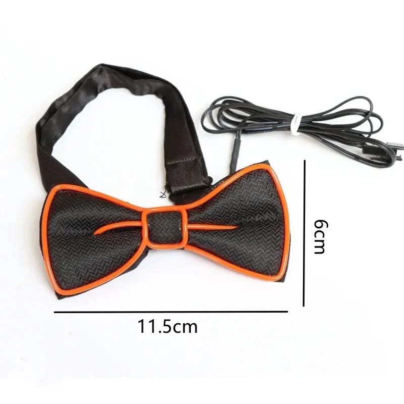 ربطة عنق مضيئة LED للرجال ، نيون السلك ، حفلة ، هالوين ، عيد الميلاد ، تضيء الديكور ، نادي بار ، ملابس المسرح ، دعامة