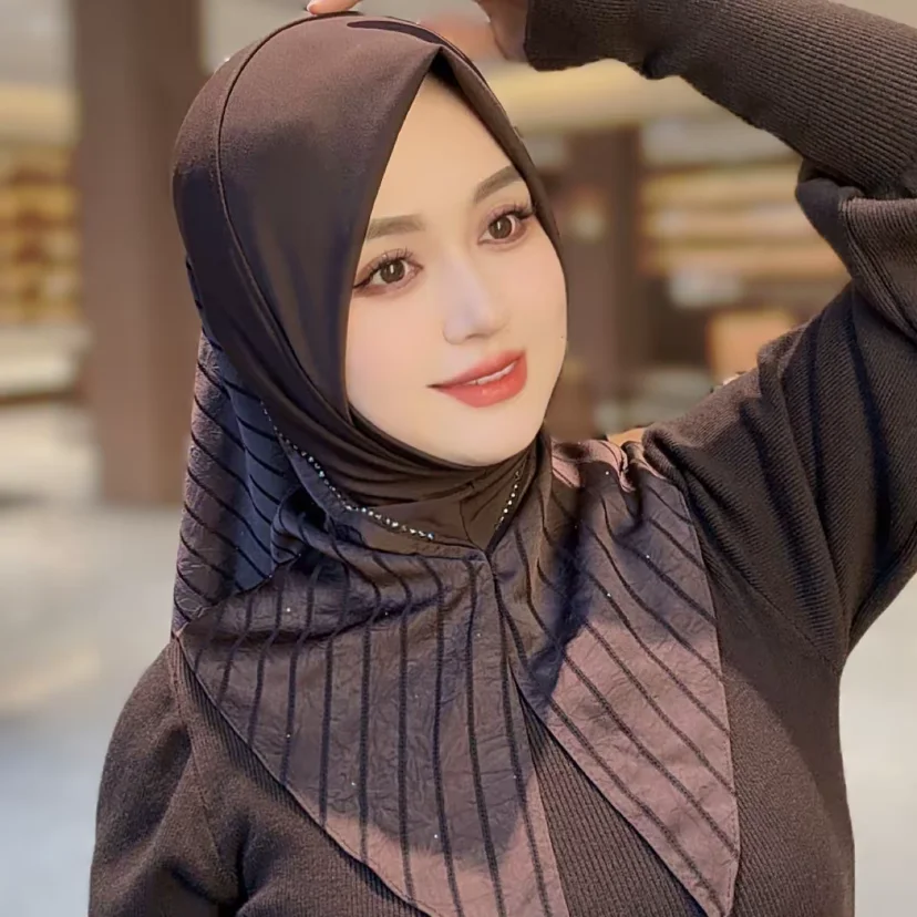 

2026 Новый женский мусульманский малайзийский готовый чехол для хиджаба