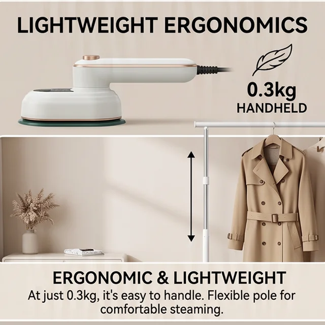oumonoka Handheld Mini Travel Iron – Portable Clothing Plate Iron – view 6