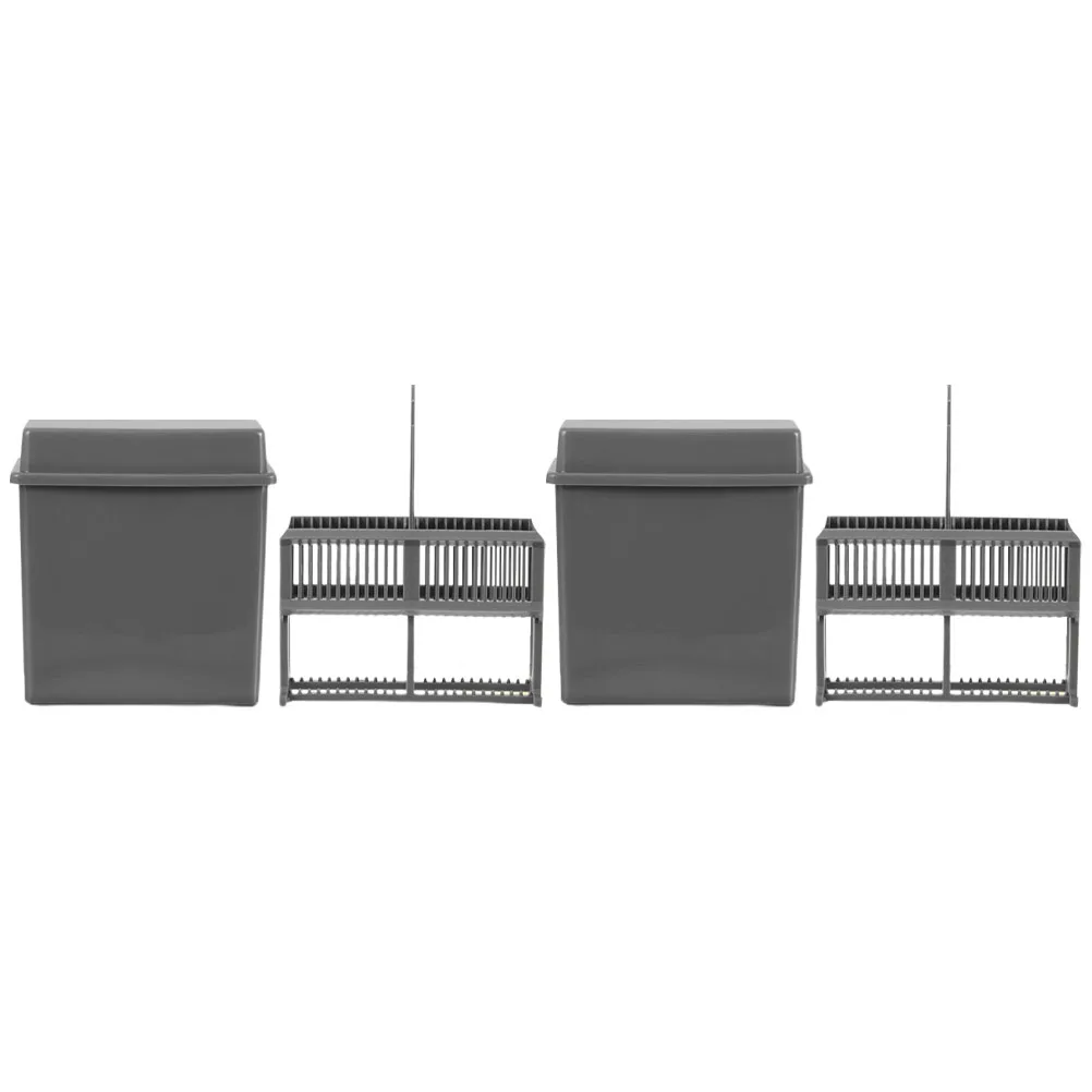 

2 Sets 24 Slots Plastic Slide Staining Jars Rack Cylinder Lab Experiment Gray Color Microscope Slides Staining Kits