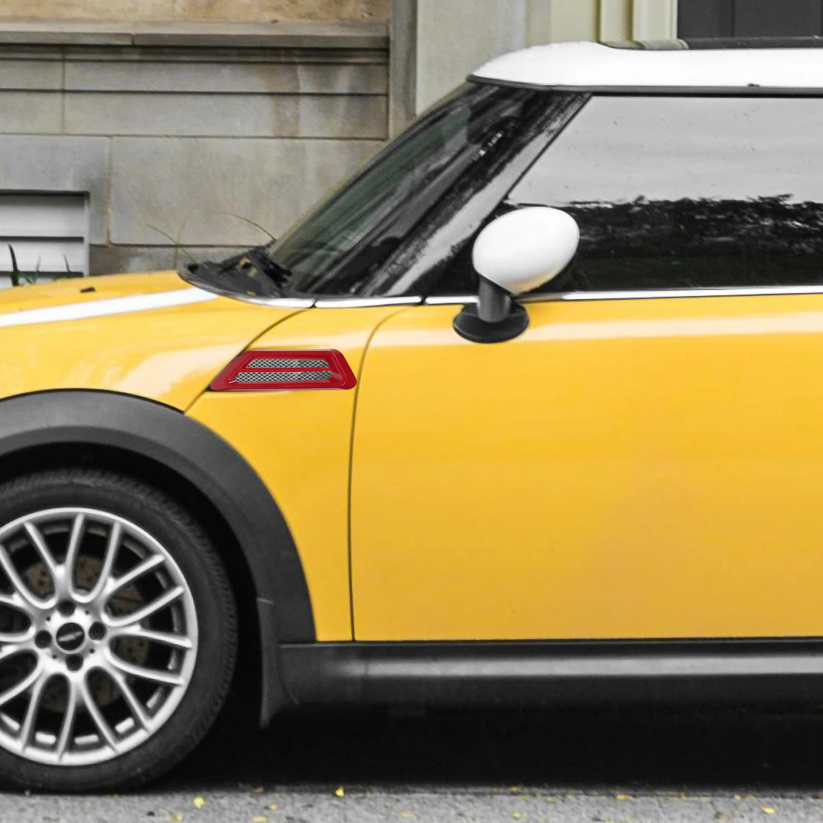 

2Pcs Shark Gill Air Vent Sticker Car Hood Intake Bonnet Panel Decorative Accessories Wear Resistant ABS Material Easy