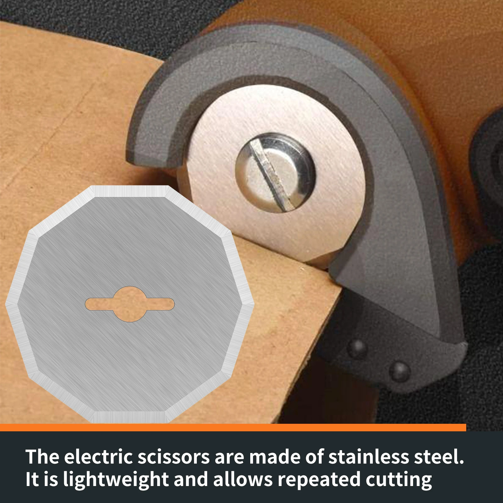4Pcs Electric Scissors Blades Tungsten Steel Rotary Blade Replacement Cordless Scissors Cutter Blade for RC2600K/RC2601/RC2602