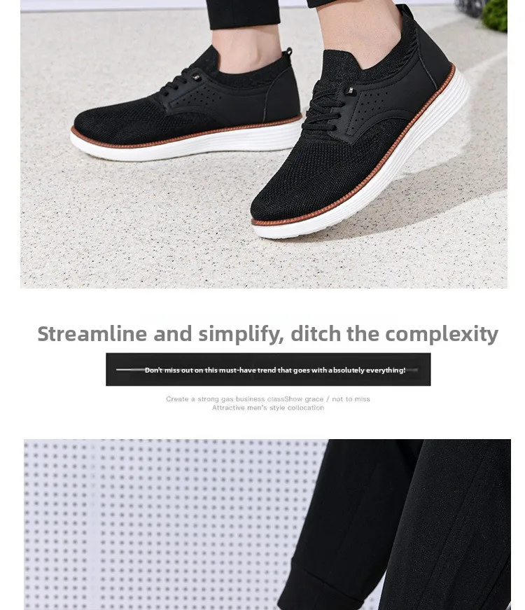 Atmungsaktive Freizeitschuhe für Herren im Frühling und Herbst, Mesh-Sportschuhe, weiche Sohle, rutschfest, One-Step-Dad-Schuhe – Detail 17