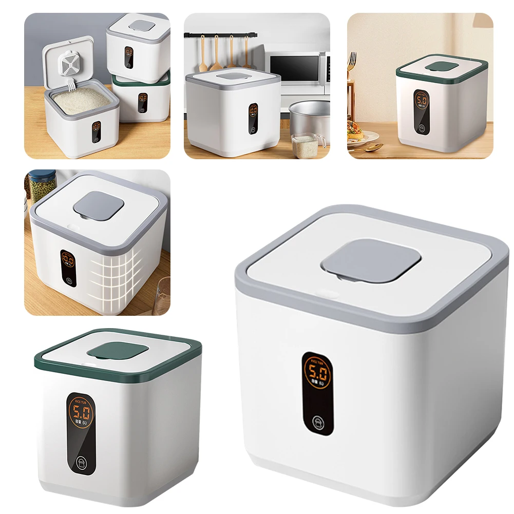 5KG Food Containers Bins Moistureproof Pet Dog Cat Food Organizer Multi-Purpose Large Capacity for Kitchen Pantry Organization