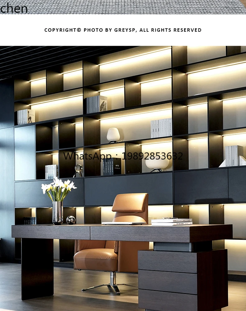 minimalist light luxury study desk writing desk home modern office high-end