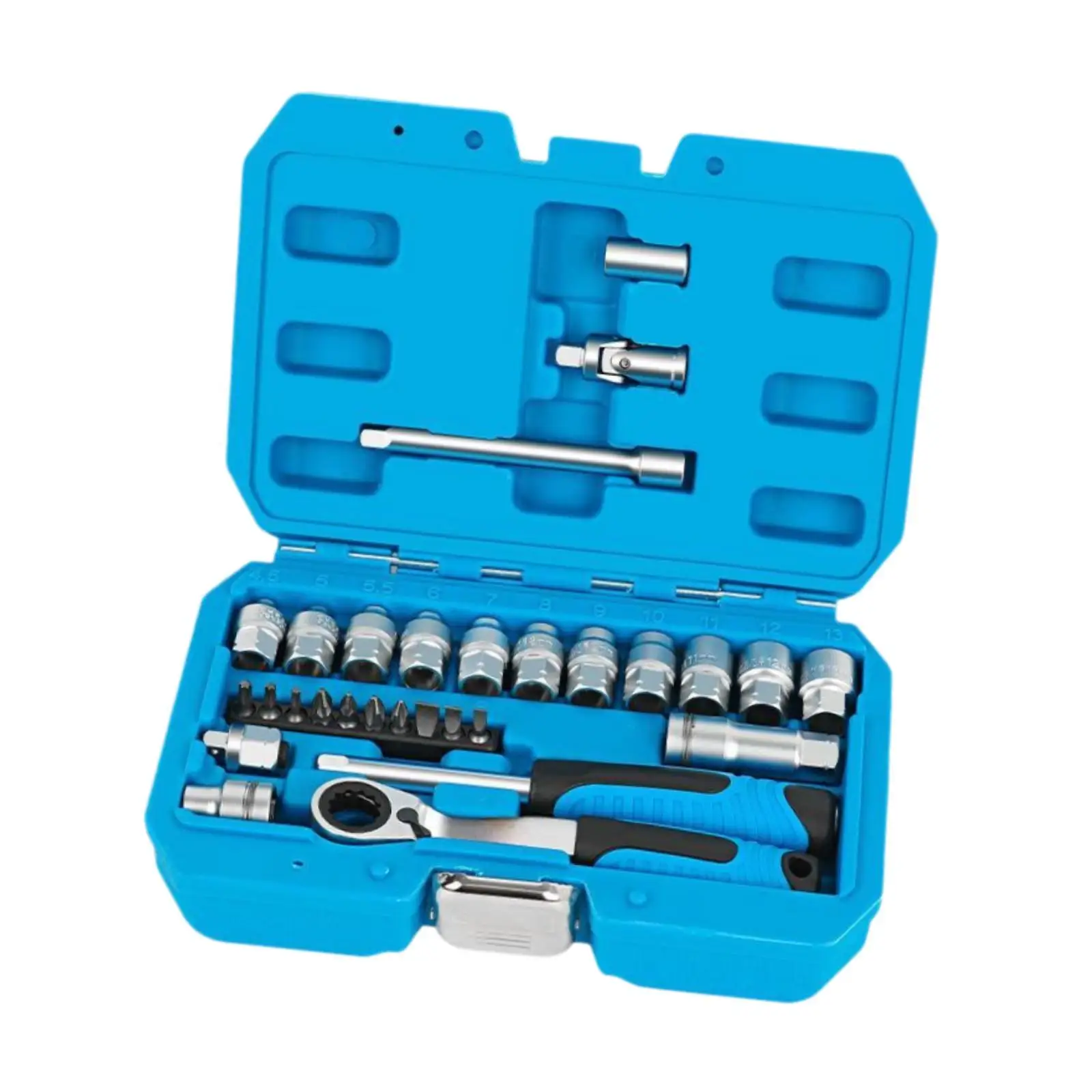 29 Pieces Socket Ratchet Wrench Set Mechanics Tool for Bicycles Garage Car