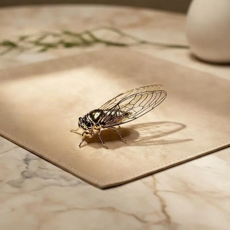 Hot 1PC 7cm Creative Exquisite Cicada Figurine Mini Hollowed-out Alloy Animal Statue Retro Anti-rust Desktop Small Ornament Gift