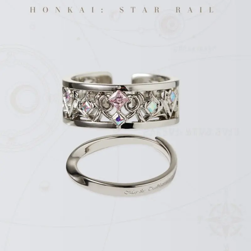 Anime Cyrene Ring Man Honkai: Star Rail Cartoon Rings Women cosplay Fashion Kawaii Couples Sweet Charms Alloy Accessories Gift
