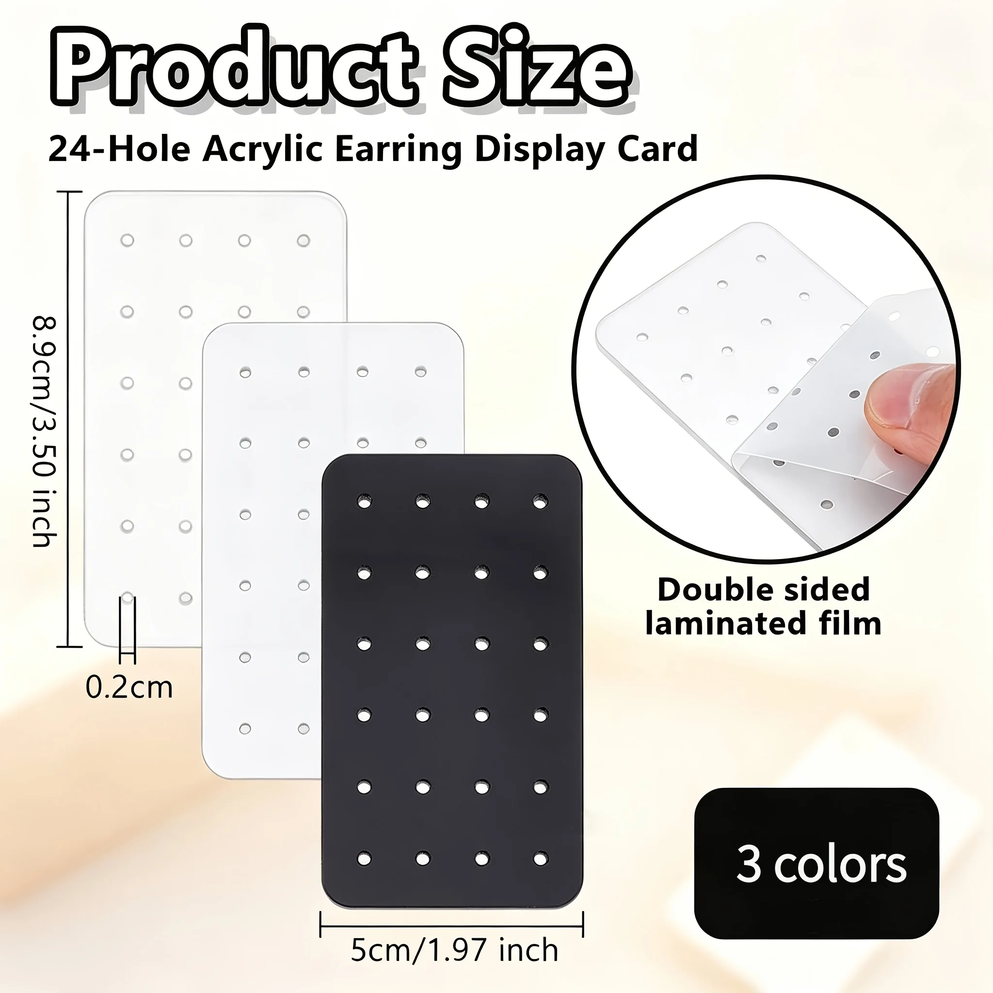 10Pcs Acrylic Earring Display Cards Portable Earring Jewelry Organizer Storage Board for Home Shop Jewelry Display