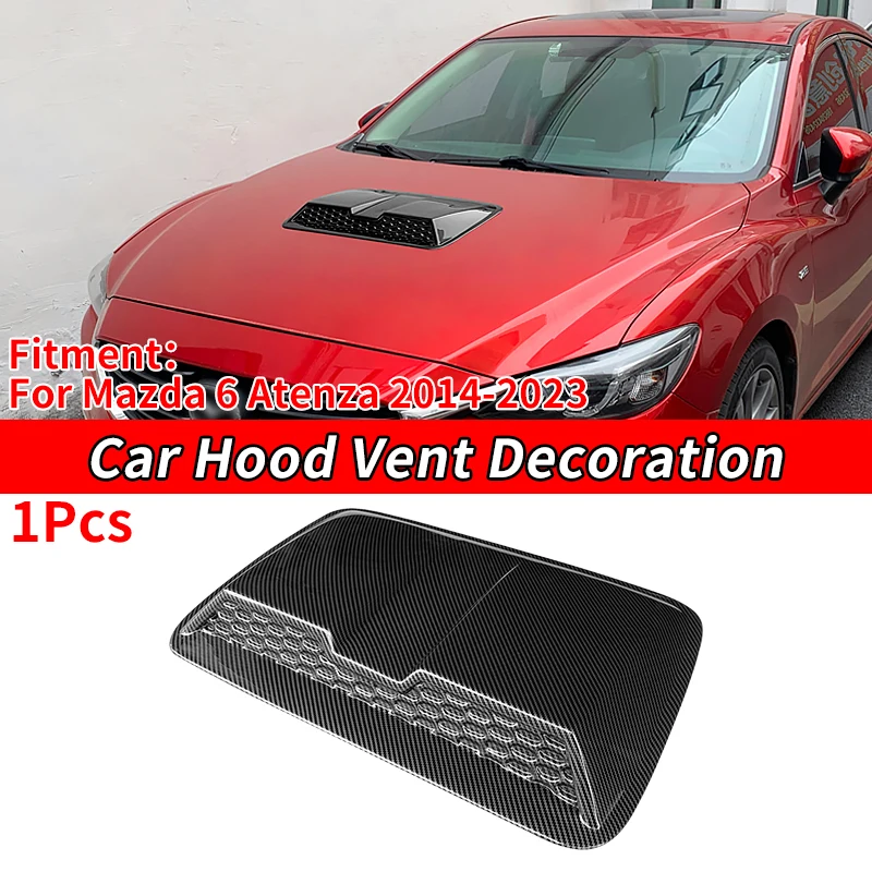 

Car Engine Hood Intake Outlet Cover Panel Fake Decorative Bonnet Cooling Air Vent Auto Accessories For Mazda 6 Atenza 2014-2023