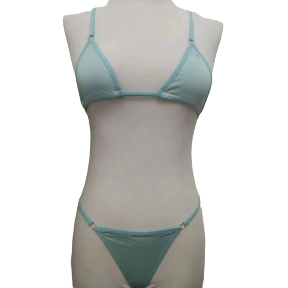 

Women Bikinis 2Pcs/Set Lacing Up Bra And Thong Suits Brazilian Swimwear Female Swimsuit Bathing Suit One Size