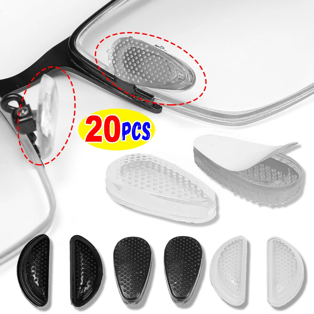 Silicone Glasses Nose Pads Soft Non Slip Air Cushion For Holder Transparent Invisible Self Adhesive Sticker Eyewear Accessories