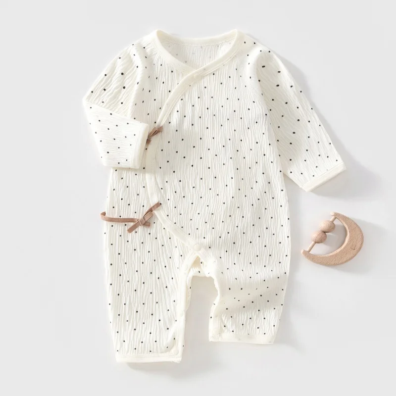 2026 Summer 0-6M Newborn Baby Romper Long Sleeve Jumpsuit Printing Toddler Clothing Daily Thin Infant Sleepwear 